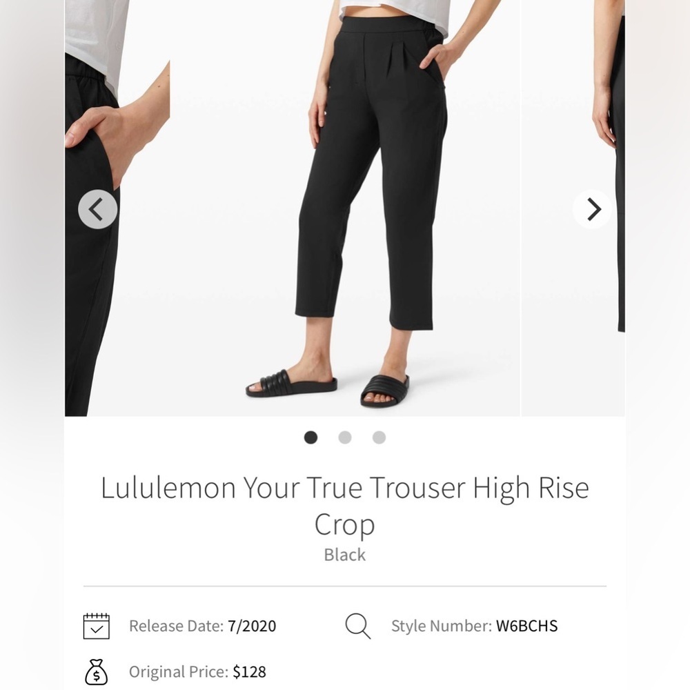 Lululemon Your True Trouser High Rise Crop